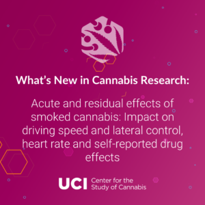 Acute and residual effects of smoked cannabis: Impact on driving speed and lateral control, heart rate and self-reported drug effects