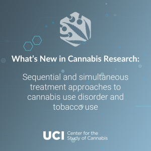 Sequential and simultaneous treatment approaches to cannabis use disorder and tobacco use